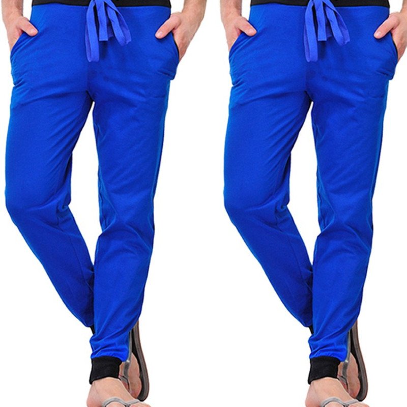 Blue Woollen Trackpant Set Of 2