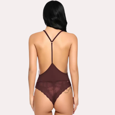 Chic and Comfy Sheer Nightwear Bodysuit