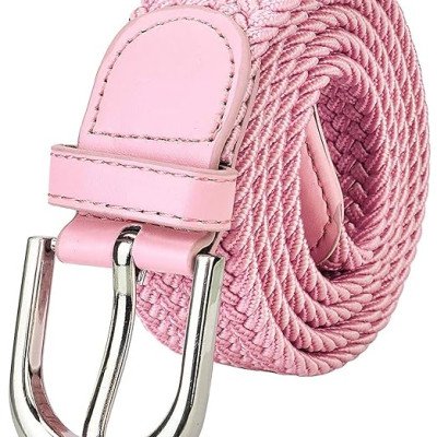 Pink Stretchable Woven Fabric belt