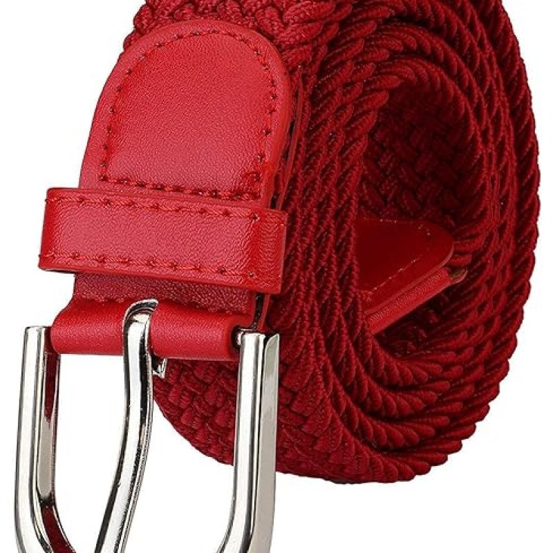 Red Stretchable Woven Fabric belt