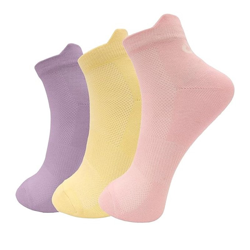 Multi Solid Ankle Socks for Women Pack 3