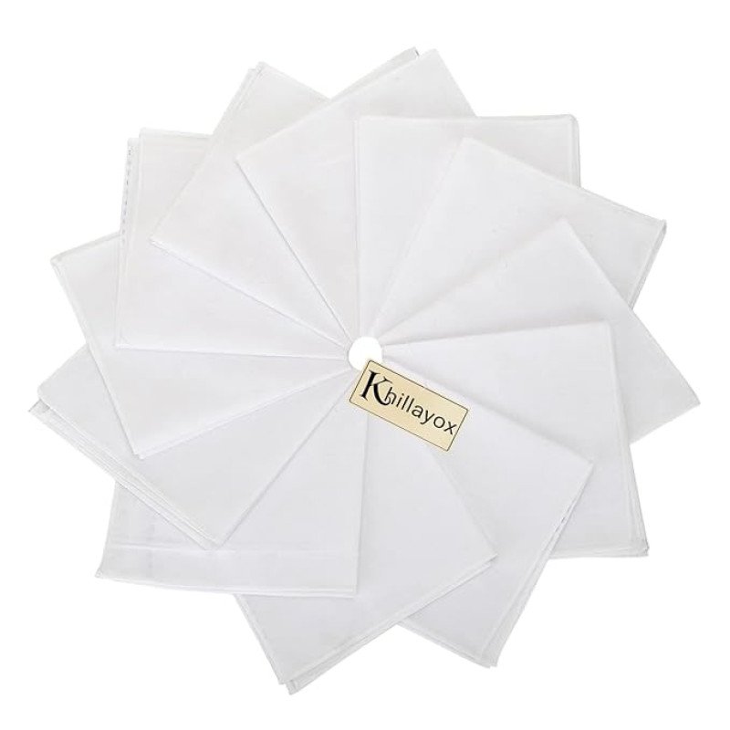 Classy White Cotton Women Handkerchief