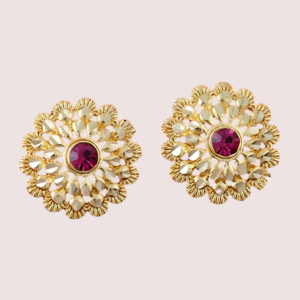 Traditional Gold Finish Earrings Set â€“ Pack of 4 for Women
